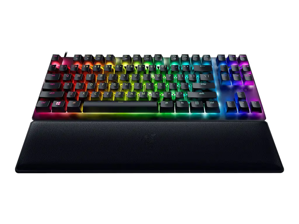 Razer Huntsman V2 Tenkeyless - Tastatur - Hintergrundbeleuchtung - USB-C - Deutsch - Tastenschalter: Razer Linear Optical Red