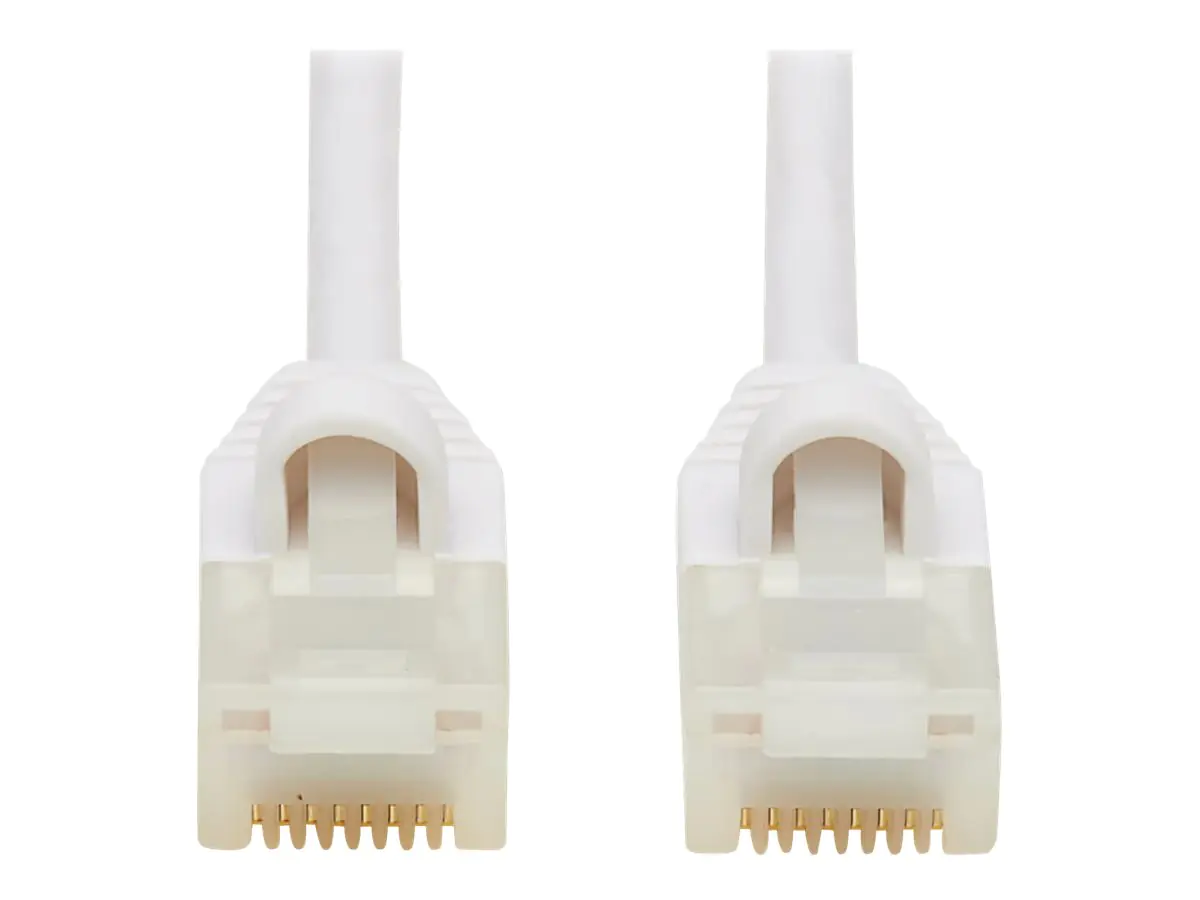 Eaton Tripp Lite Series Safe-IT Cat6a 10G Snagless Antibacterial Slim UTP Ethernet Cable (RJ45 M/M), White, 7 ft. (2.13 m) - Netzwerkkabel - RJ-45 (M) zu RJ-45 (M) - 2.1 m - UTP - CAT 6a - ohne Haken, verseilt - weiß
