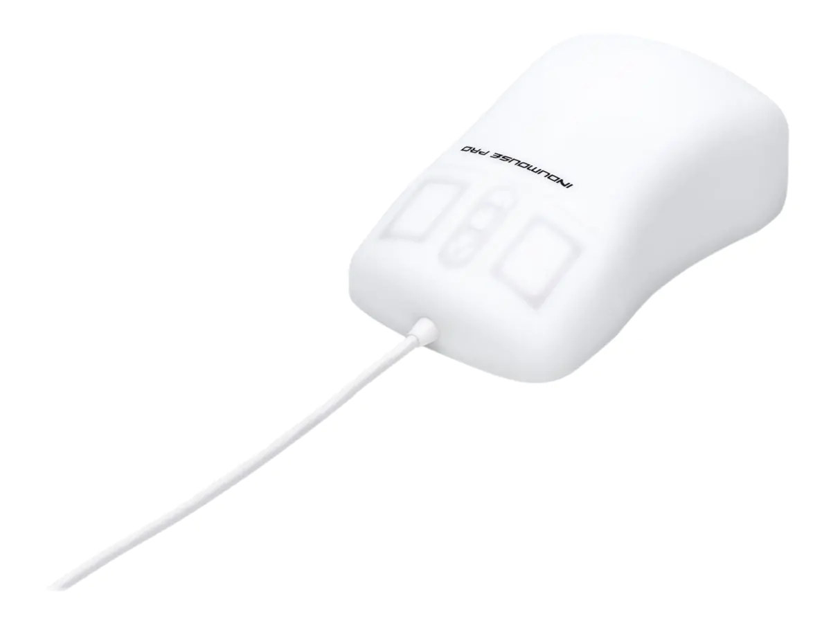 Gett Indumouse Pro TKH-MOUSE-PRO-IP68-WHITE-USB - Maus - ergonomisch - rechts- und linkshändig - Infrarot - 5 Tasten - kabelgebunden - USB - weiß