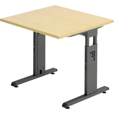 Hammerbacher Schreibtisch VOS08/3/G C-Fuß 80x80cm ahorn/graphit Hammerbacher Schreibtisch VOS08/3/G C-Fuß 80x80cm ahorn/graphit