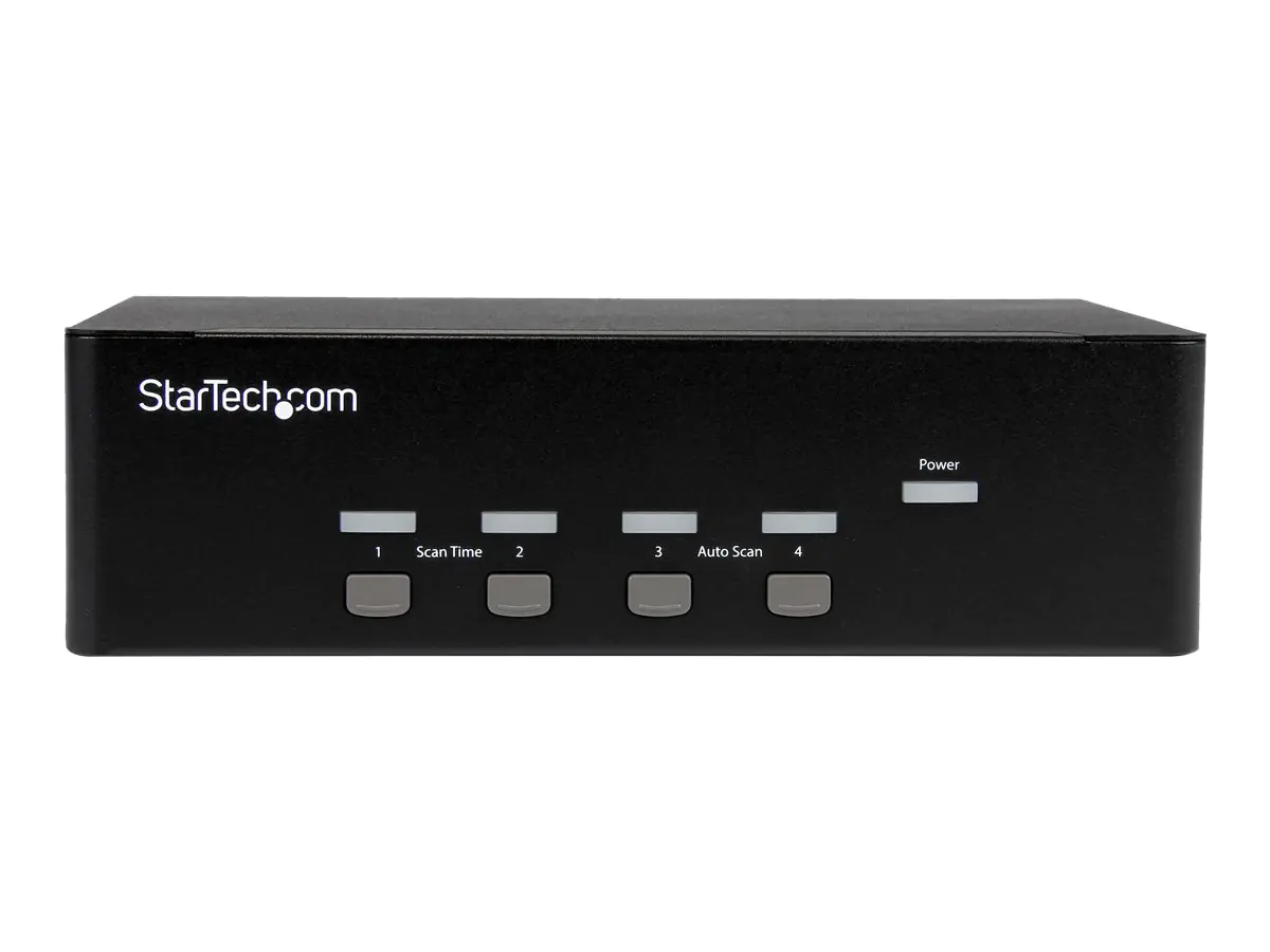 StarTech 4 Port KVM Switch mit Dual-VGA und 4-fach USB Hub - USB 2.0 - KVM-/Audio-/USB-Switch - 4 x KVM/Audio/USB - 1 lokaler Benutzer - Desktop - für P/N: SV431RACK, SVA12M2NEUA, SVA12M5NA