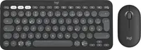 Logitech Pebble 2 Combo - Tastatur-und-Maus-Set - kabellos - Bluetooth LE - QWERTZ - Deutsch - Tonal Graphite