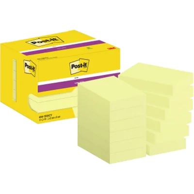 Post-it Haftnotiz Super Sticky Notes 76 x 51 mm (B x H) gelb 90 Bl./Block 12 Block/Pack.