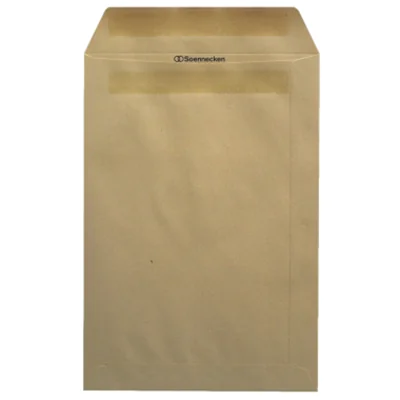SOENNECKEN Briefumschlag DIN B4 o. Fenster selbstklebend braun 250S - Bürokleinmaterial 2952