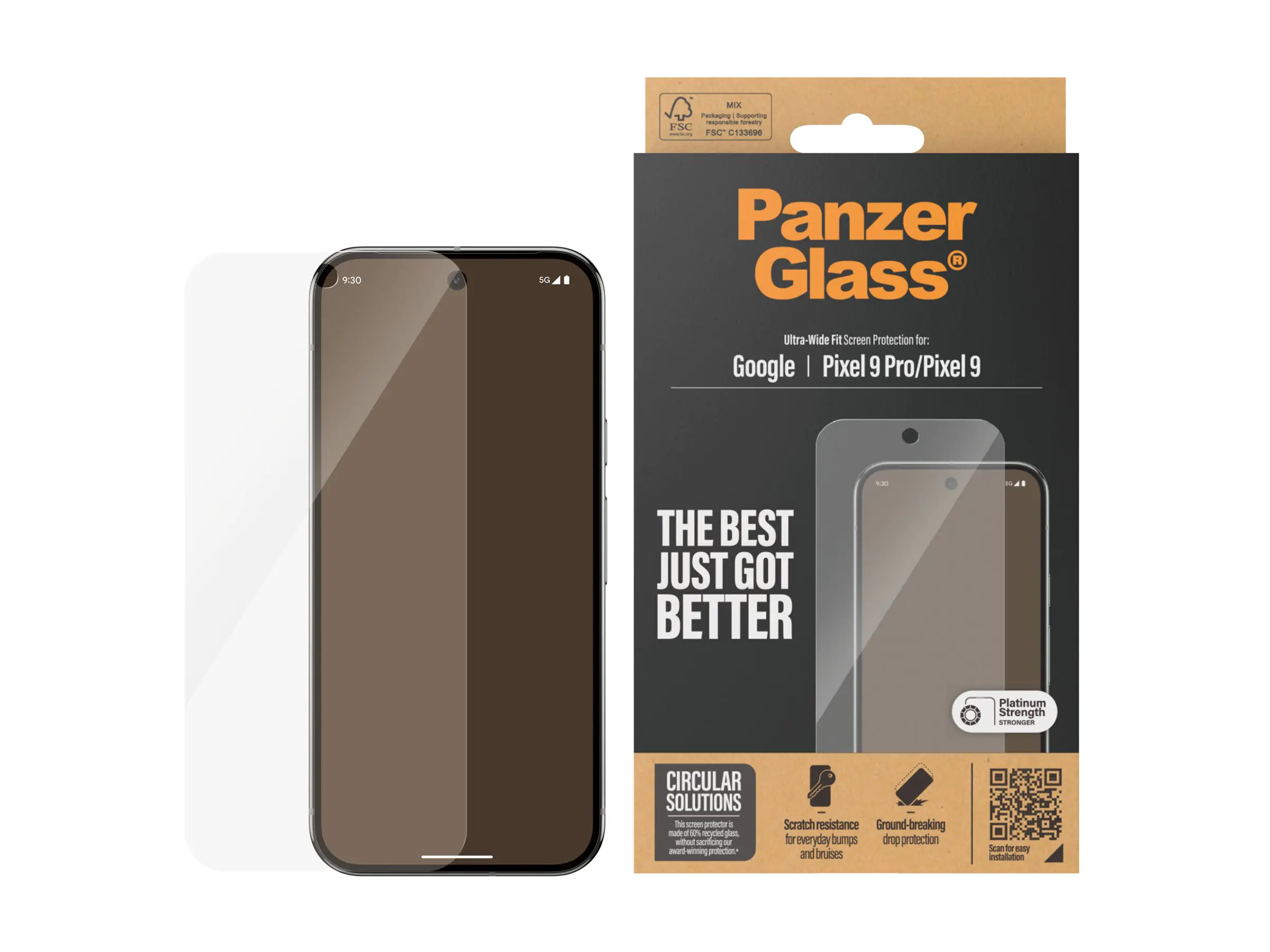 PanzerGlass Screen Protector Google new Pixel 8 Ultra-Wide Fit