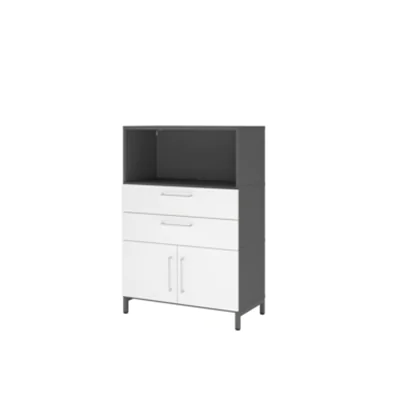 Hammerbacher Regalschrank FlexWall 800 x 1.180 x 41,7 mm (B x H x T) Flügeltür ohne Rollen Holz