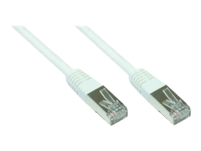 alcasa electronik - Patch-Kabel - RJ-45 (M) bis RJ-45 (M) - 10 m - SFTP, PiMF - CAT 7 - halogenfrei - weiß