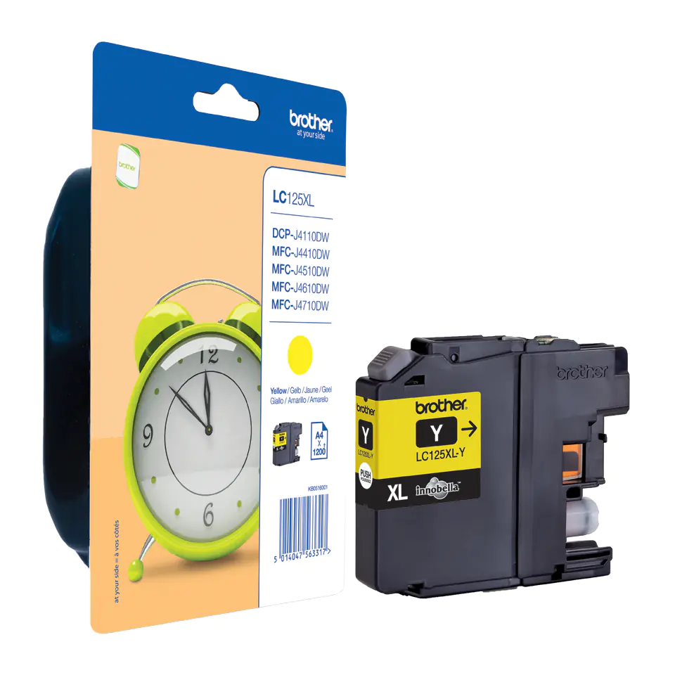 Brother LC125XLY - Sehr hohe Ergiebigkeit - Gelb - Original - Tintenpatrone - für Brother DCP-J4110, MFC-J4410, J4510, J4610, J4710, J6520, J6720, J6920 Brother LC125XLY - Sehr hohe Ergiebigkeit - Gelb - Original - Tintenpatrone - für Brother DCP-J4110, MFC-J4410, J4510, J4610, J4710, J6520, J6720, J6920