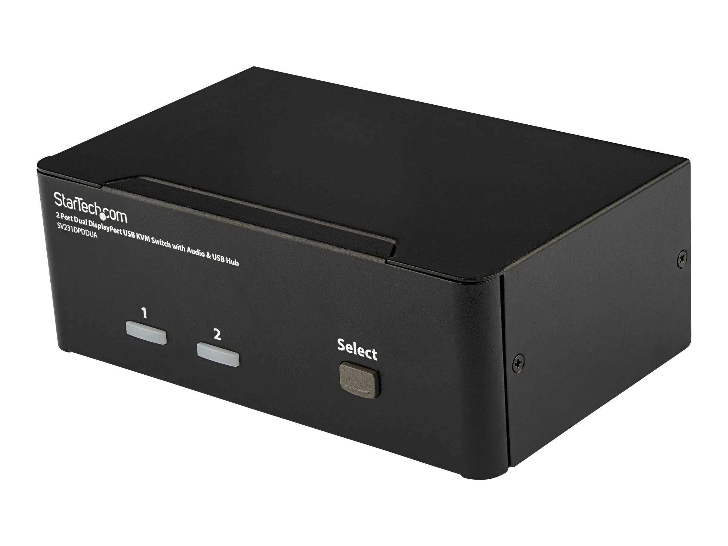 StarTech 2 Port Dual DisplayPort USB KVM Switch mit Audio - DisplayPort Desktop KVM Umschalter mit USB Hub - 4xUSB Buchse 2xDP Buchse - KVM-/Audio-Switch - 2 x KVM/Audio - 1 lokaler Benutzer - Desktop - für P/N: IM12D1500P, SVA12M2NEUA, SVA12M5NA StarTech 2 Port Dual DisplayPort USB KVM Switch mit Audio - DisplayPort Desktop KVM Umschalter mit USB Hub - 4xUSB Buchse 2xDP Buchse - KVM-/Audio-Switch - 2 x KVM/Audio - 1 lokaler Benutzer - Desktop - für P/N: IM12D1500P, SVA12M2NEUA, SVA12M5NA
