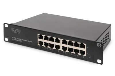 DIGITUS DN-80115 - Switch - unmanaged - 16 x 10/100/1000 - an Rack montierbar