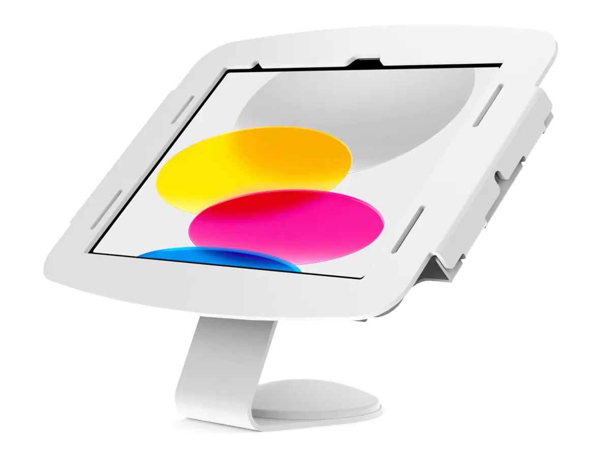Compulocks iPad 10.2" Space Enclosure Counter Stand or Wall Mount - Befestigungskit (Aufstellung) - 45° Betrachtungswinkel - für Tablett - verriegelbar - Aluminium, Stahl - weiß - Bildschirmgröße: 25.9 cm (10.2") - Montageschnittstelle: 100 x 100 mm - Wan