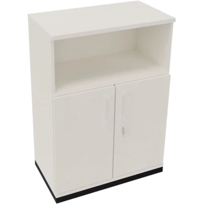 Kombischrank 2OH Tür 1OH Regal B800xT442xH1133mm an/Weiß