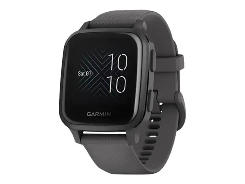 Garmin Venu Sq - Dunkelgrau - Sportuhr mit Band - Silikon - Shadow Gray - Handgelenkgröße: 125-190 mm - Anzeige 3.31 cm (1.3") - Bluetooth, Wi-Fi, NFC, ANT+ - 37.6 g