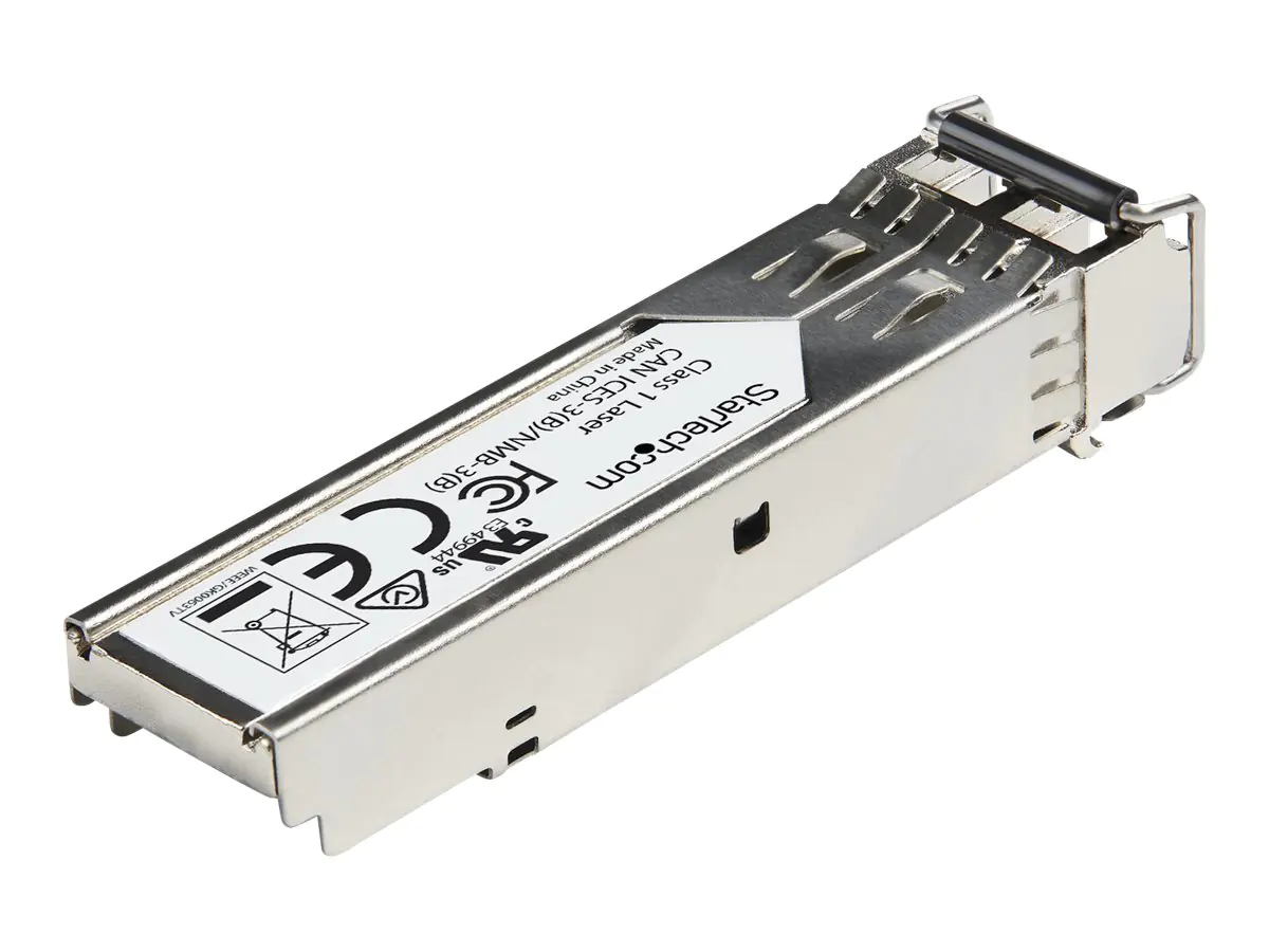 StarTech RXFXSMSFPST Transceiver Modul (SFP Module, 100Base-LX10 Juniper kompatibel, Glasfaser, 1310nm, LC Single Mode mit DDM) - SFP (Mini-GBIC)-Transceiver-Modul (gleichwertig mit: Juniper RX-FXSM-SFP) - 100Mb LAN - 100Base-LX10 - LC Single-Modus - bis