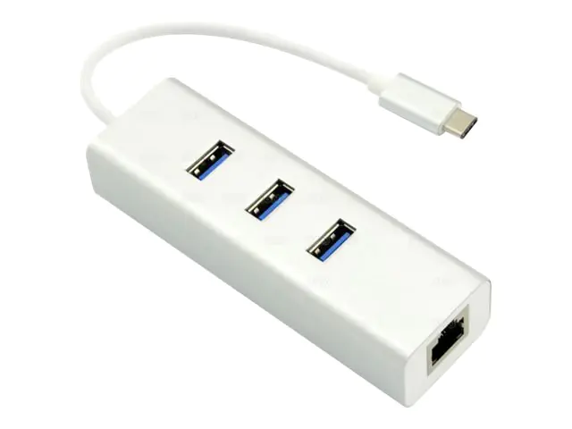 Helos - Hub - 3 x SuperSpeed USB 3.0 + 1 x 10/100/1000 - Desktop