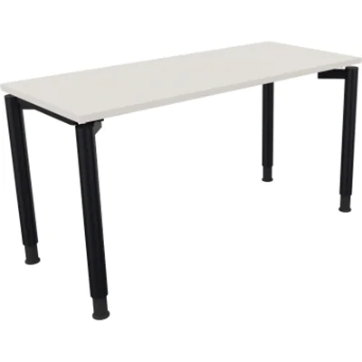 Schreibtisch Vierfuß Rundrohr B1400xT600xH680-820 an/Weiß Schreibtisch Vierfuß Rundrohr B1400xT600xH680-820 an/Weiß