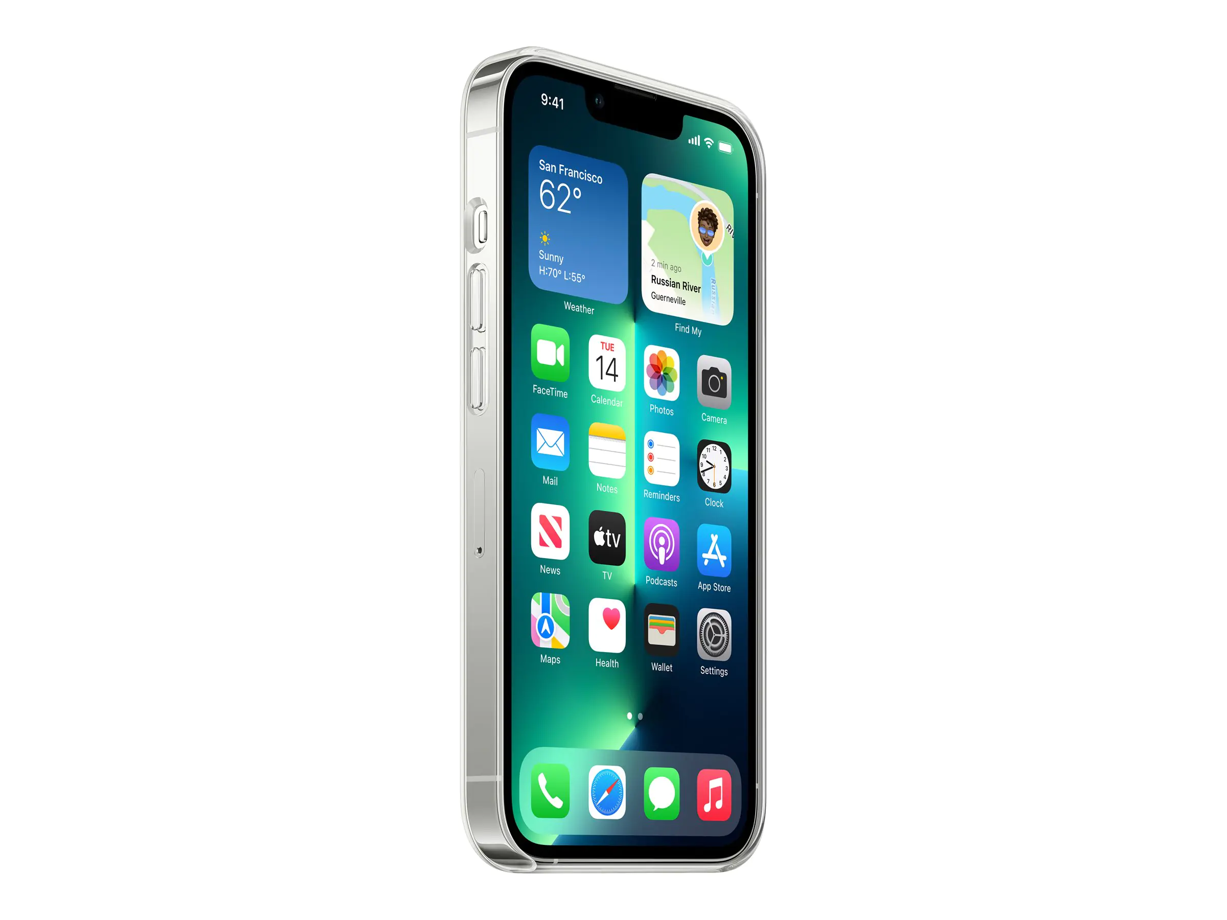 Apple - Hintere Abdeckung für Mobiltelefon - mit MagSafe - Polycarbonat - klar - für iPhone 13 Pro