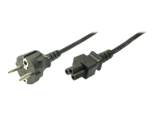 LogiLink - Stromkabel - power CEE 7/7 (M) zu IEC 60320 C5 - Wechselstrom 250 V - 1.8 m - geformt - Schwarz