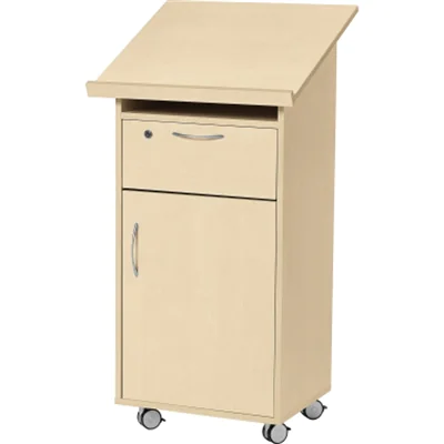 Stehpult Laudatus 600x1.200x525mm Schub Tür ahorn Stehpult Laudatus 600x1.200x525mm Schub Tür ahorn