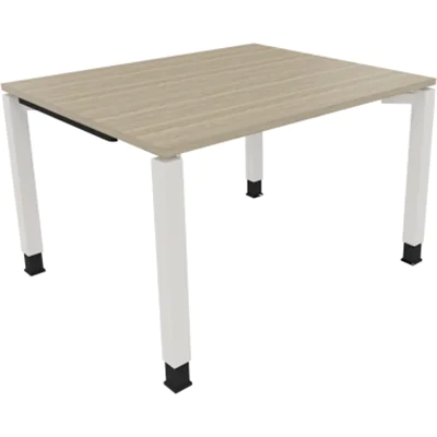 Schreibtisch Vierfuß Quadratrohr B1200xT1000xH680-820 ws/Eiche Natur Schreibtisch Vierfuß Quadratrohr B1200xT1000xH680-820 ws/Eiche Natur