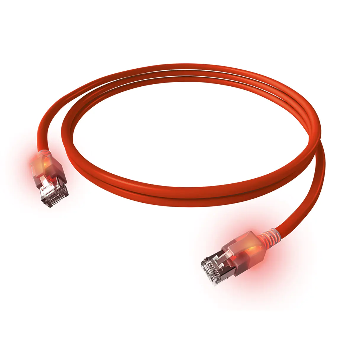saCon - Patch-Kabel - RJ-45 (M) zu RJ-45 (M) - 3 m - SFTP - CAT 6a - IEEE 802.5/IEEE 802.3 - halogenfrei - Rot