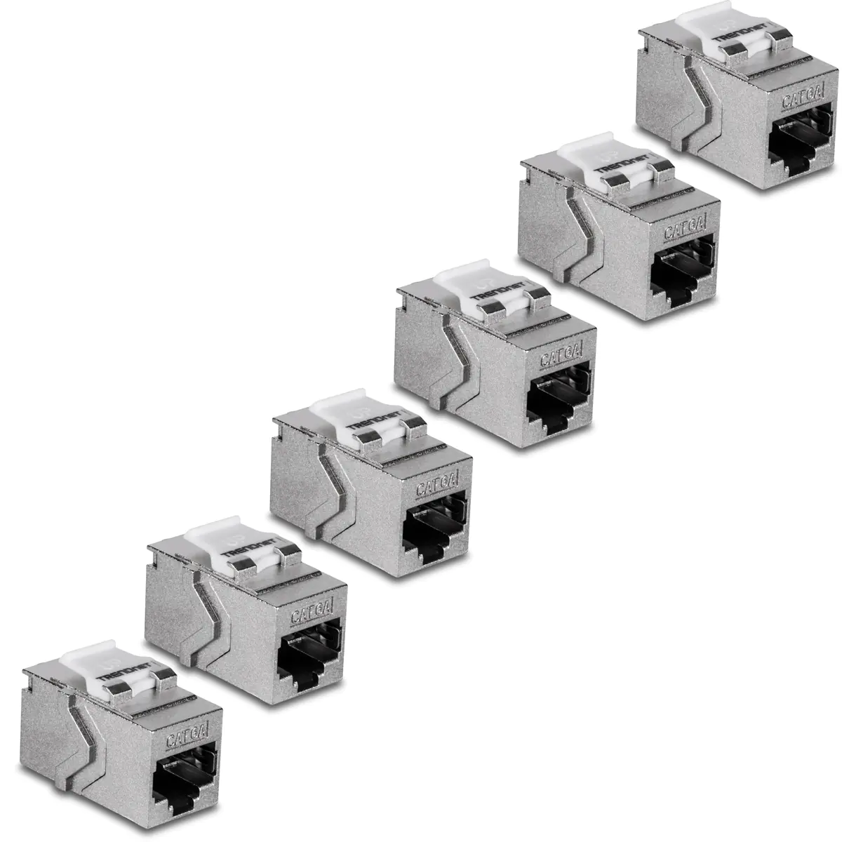 TRENDnet Modularer Einschub (Kopplung) - CAT 6a - RJ-45 - TAA-konform (Packung mit 6)