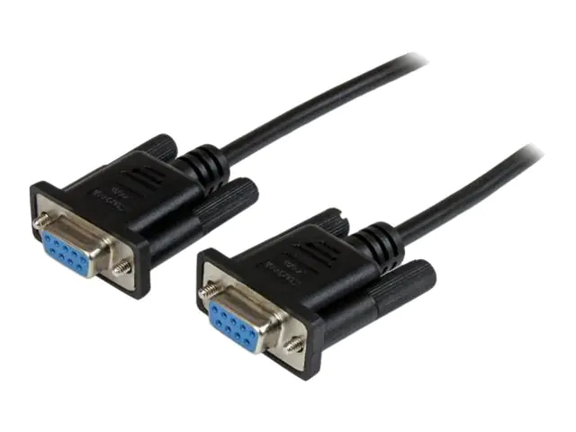 StarTech 2m DB9 RS232 Seriell Nullmodemkabel - Bu/Bu - 9-pin seriell Null-Modem Anschlusskabel - Schwarz - Nullmodemkabel - DB-9 (W) zu DB-9 (W) - 2 m - geformt, Daumenschrauben - Schwarz - für P/N: PCI2S5502, PEX4S953, PEX4S953LP StarTech 2m DB9 RS232 Seriell Nullmodemkabel - Bu/Bu - 9-pin seriell Null-Modem Anschlusskabel - Schwarz - Nullmodemkabel - DB-9 (W) zu DB-9 (W) - 2 m - geformt, Daumenschrauben - Schwarz - für P/N: PCI2S5502, PEX4S953, PEX4S953LP