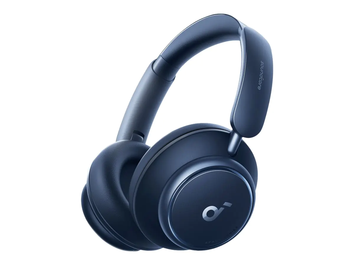 Soundcore Space Q45 - Kopfhörer mit Mikrofon - ohrumschließend - Bluetooth - kabellos, kabelgebunden - aktive Rauschunterdrückung - 3,5 mm Stecker - Blau Soundcore Space Q45 - Kopfhörer mit Mikrofon - ohrumschließend - Bluetooth - kabellos, kabelgebunden - aktive Rauschunterdrückung - 3,5 mm Stecker - Blau