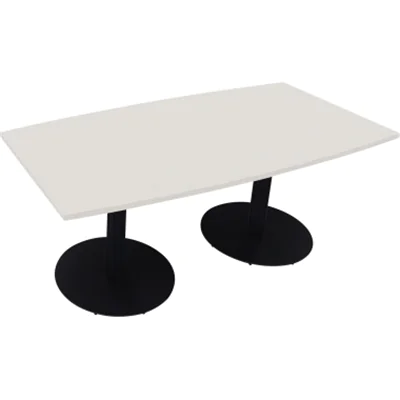 Bespr.ti. Tonneau Tellerfuß Rund B1800xT800/900xH720 an/Weiß