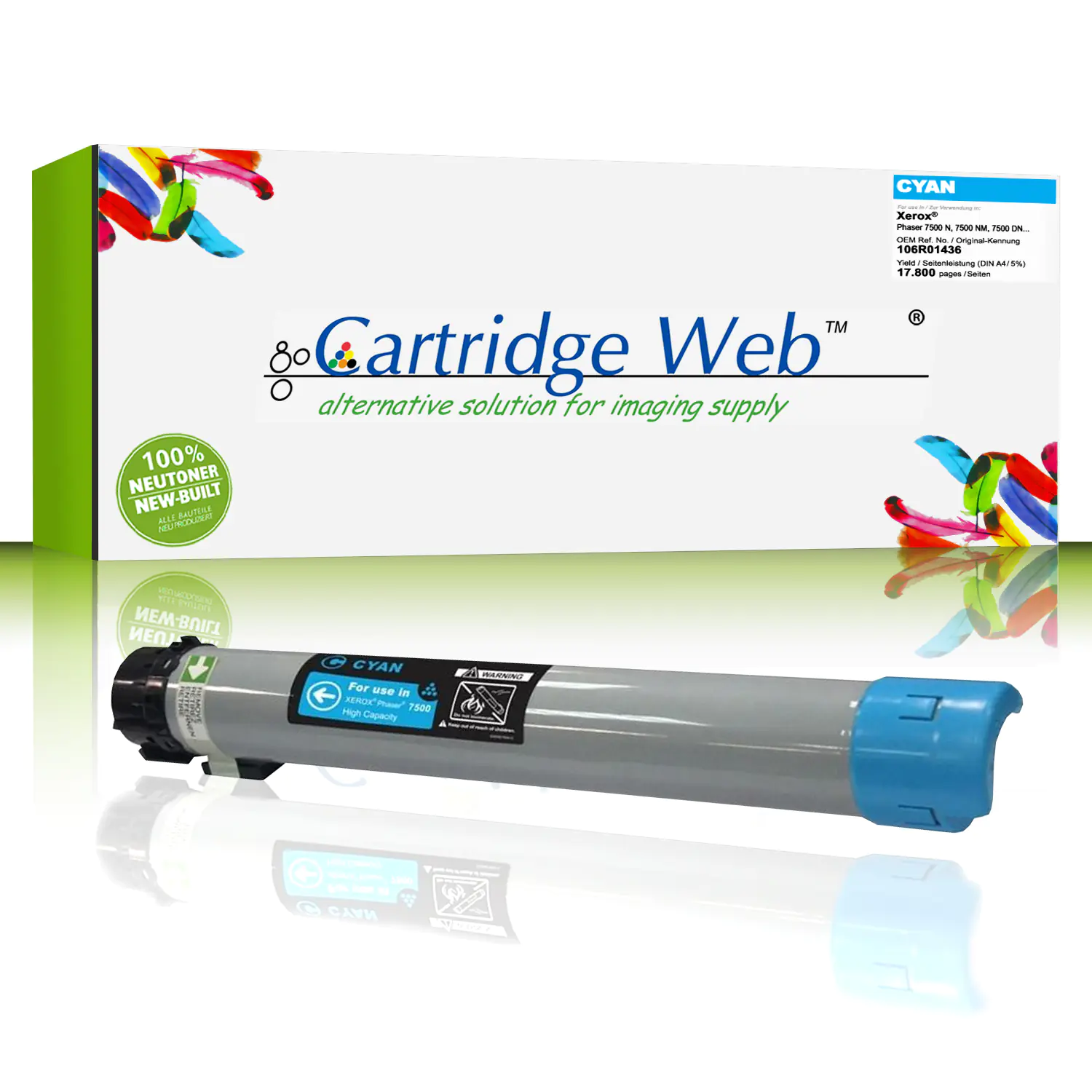 CartridgeWeb Toner kompatibel zu Xerox 106R01436 cyan 17.800 Seiten CartridgeWeb Toner kompatibel zu Xerox 106R01436 cyan 17.800 Seiten