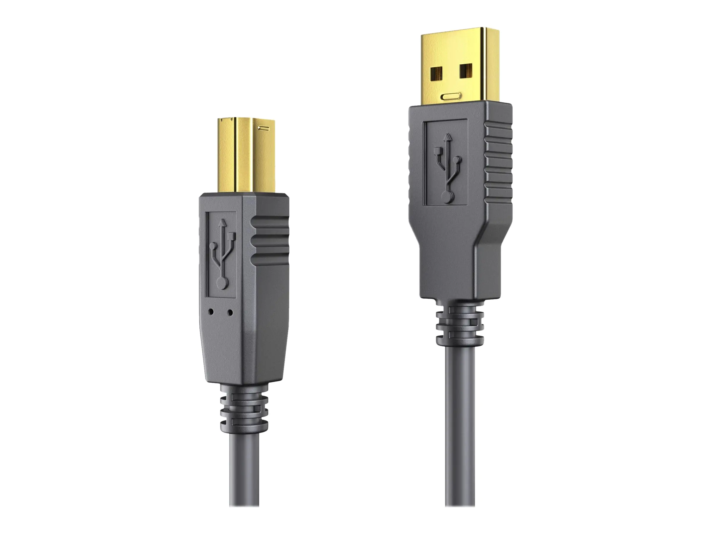 PureLink - USB-Kabel - USB (M) zu USB Typ B (M) - USB 2.0 - 15 m - rund, aktiv - Schwarz