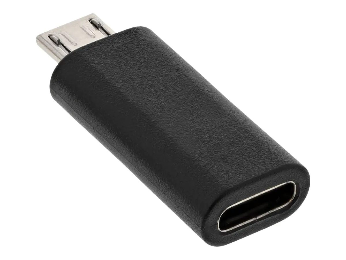 InLine - USB-Adapter - 24 pin USB-C (W) zu Micro-USB Typ B (M) - USB 2.0 - Schwarz