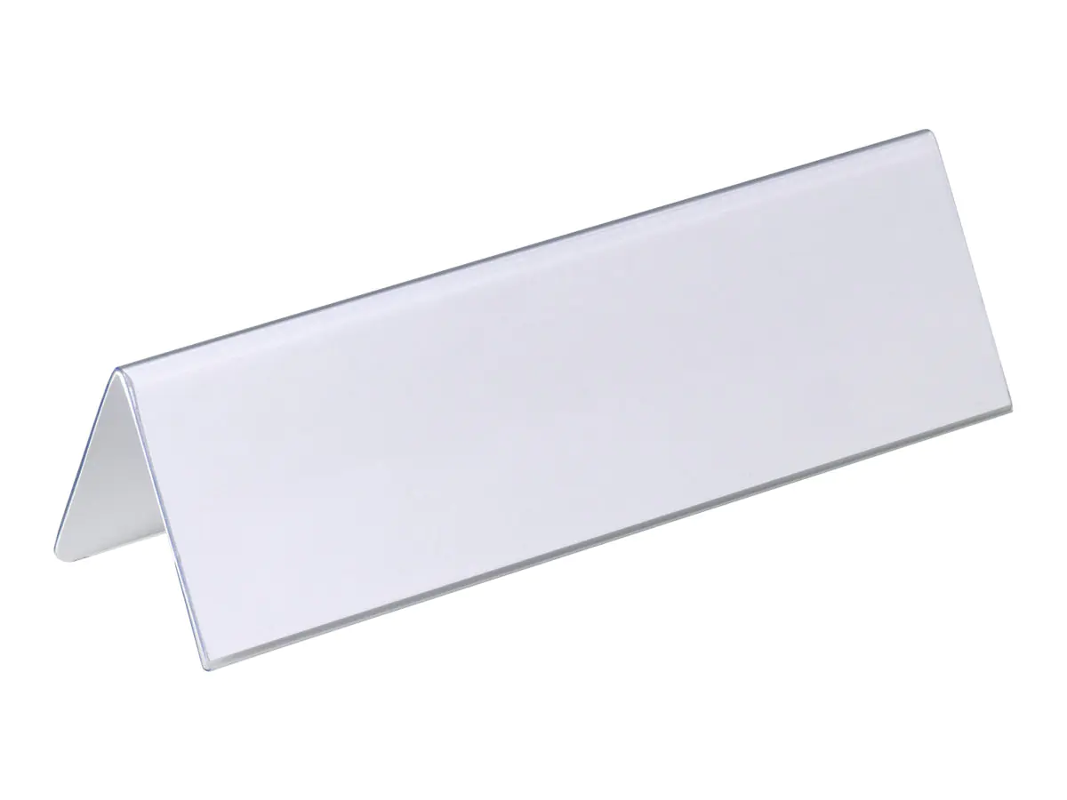 Durable Schildhalterung - Desktop - für 122 x 210 mm, 61 x 210 mm - doppelseitig - durchsichtig (Packung mit 25) 8052-19