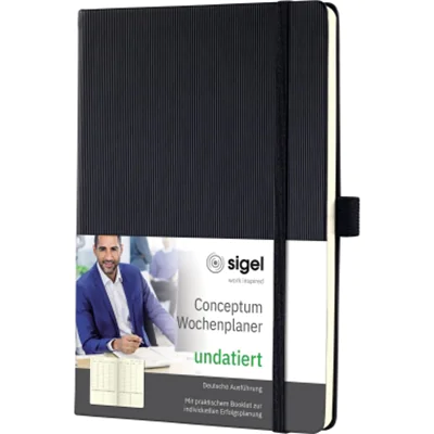 Sigel Conceptum, A5, 148 x 213 mm, 192 Blätter, 80 g/m², Deutsch, Hardcover CO700