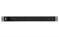 ATEN Basic PDU Series PE0212G - Stromverteilungseinheit (Rack - einbaufähig) - Wechselstrom 100-240 V - 3840 VA - Eingabe, Eingang IEC 60320 C20 - Ausgangsanschlüsse: 12 (12 x IEC 60320 C13) - 1U - 3.05 m cord