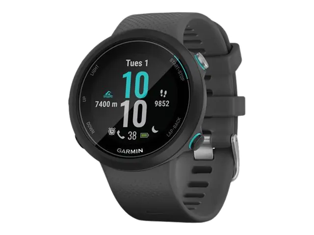 Garmin Swim 2 - 42 mm - Schiefer - Sportuhr mit Band - Silikon - Schiefer - Handgelenkgröße: 129-197 mm - Anzeige 2.6 cm (1.04") - Bluetooth, ANT+ - 36 g