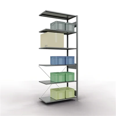 SCHULTE Regal MULTIplus150 12756 Anbau 2.500x1.000x500mm 6Böden vz SCHULTE Regal MULTIplus150 12756 Anbau 2.500x1.000x500mm 6Böden vz