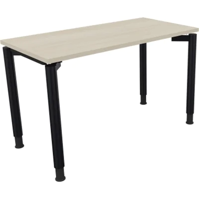 Schreibtisch Vierfuß Rundrohr B1200xT600xH680-820 an/Akazie hell Schreibtisch Vierfuß Rundrohr B1200xT600xH680-820 an/Akazie hell