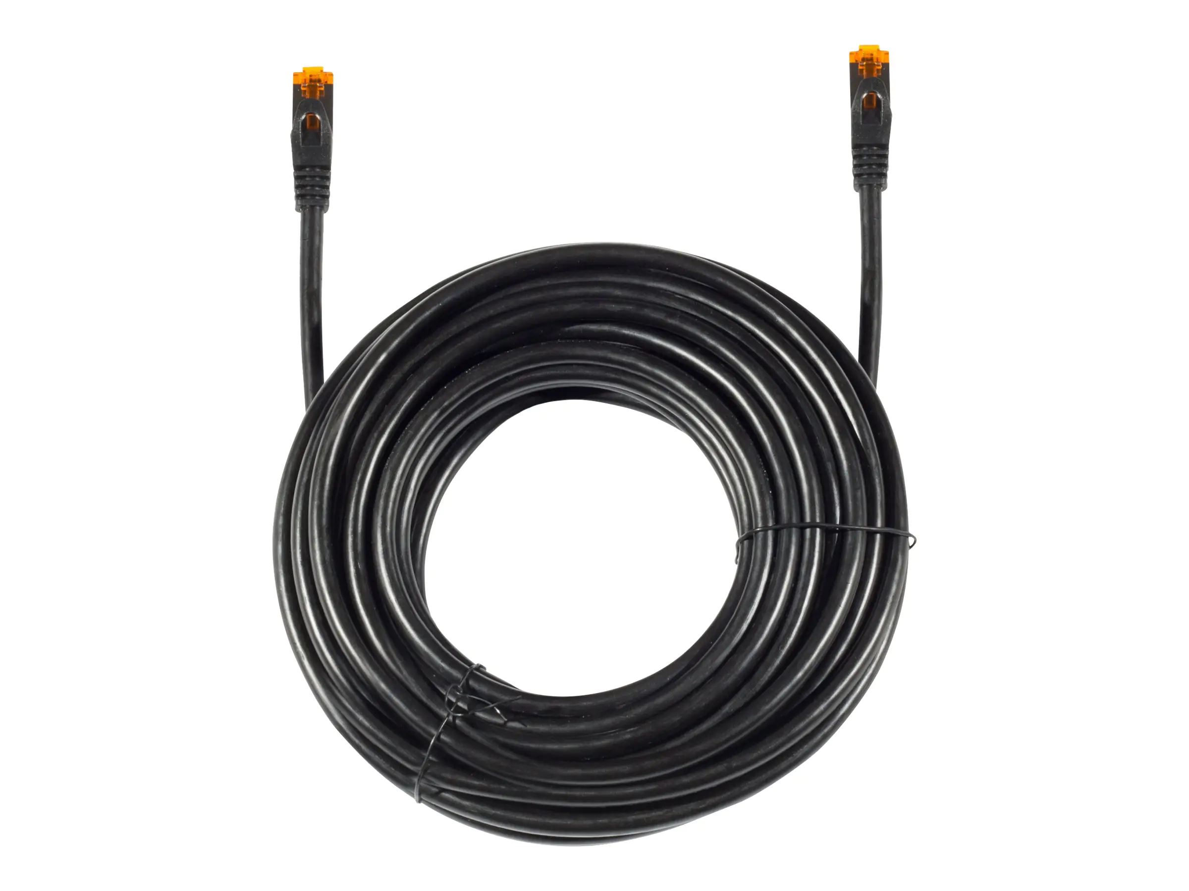 Helos - Patch-Kabel - RJ-45 (M) zu RJ-45 (M) - 25 m - SFTP - CAT 6a - im Freien, ohne Haken - Schwarz