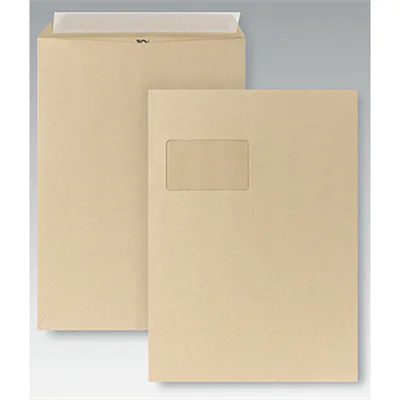 POSTHORN Versandtasche DIN C4 229 x 324 mm (B x H) mit Fenster 110g/m² mit Haftklebung Papier ohne Fadenverstärkung braun 250 St./Pack. POSTHORN Versandtasche DIN C4 229 x 324 mm (B x H) mit Fenster 110g/m² mit Haftklebung Papier ohne Fadenverstärkung braun 250 St./Pack.