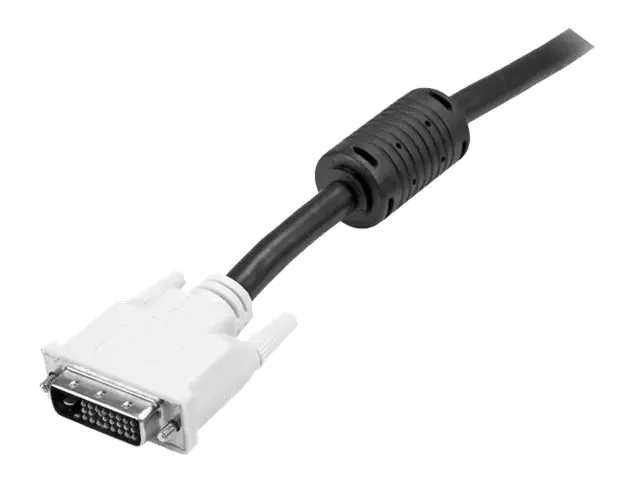 StarTech 7m DVI-D Dual Link Kabel - DVI 24+1 Pin Monitorkabel - DVI Anschlusskabel mit Ferritkernen - St/St - DVI-Kabel - Dual Link - DVI-D (M) zu DVI-D (M) - 7 m - geformt, Daumenschrauben - Schwarz