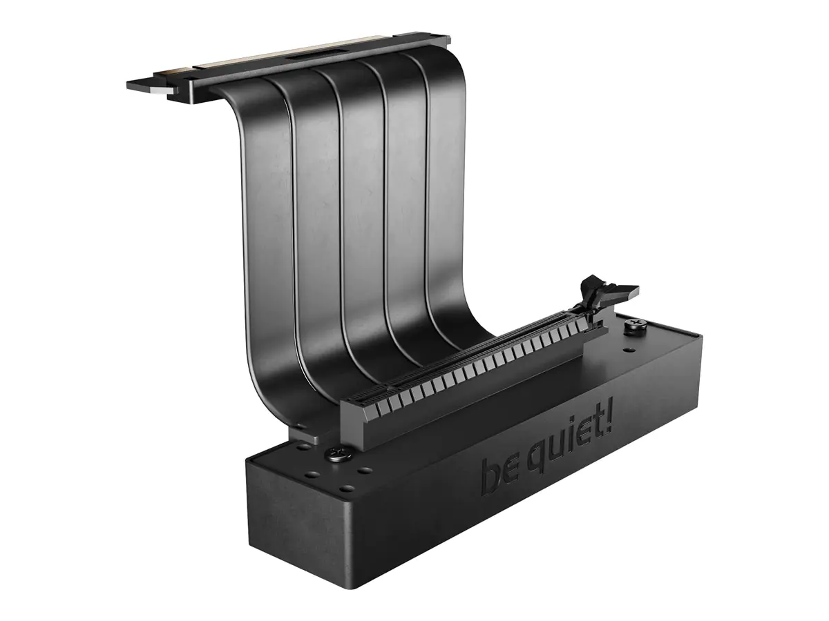 be quiet! - PCI Express x16 Kabel - PCI Express 4.0 x16 (W) gewinkelt zu PCI Express 4.0 x16 (M) - 20 cm - Riser - Schwarz