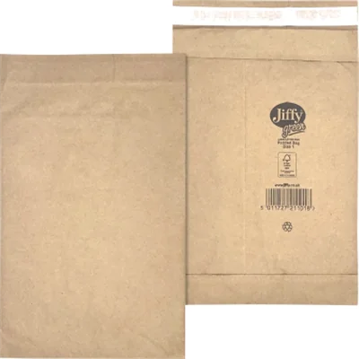 Jiffy® Papierpolstertasche Nr. 1 mit Haftklebung Kraftpapier braun 100 St./Pack.