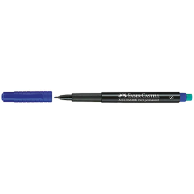 FABER-CASTELL Marker Multimark permanent S blau 10 Stk. 152351