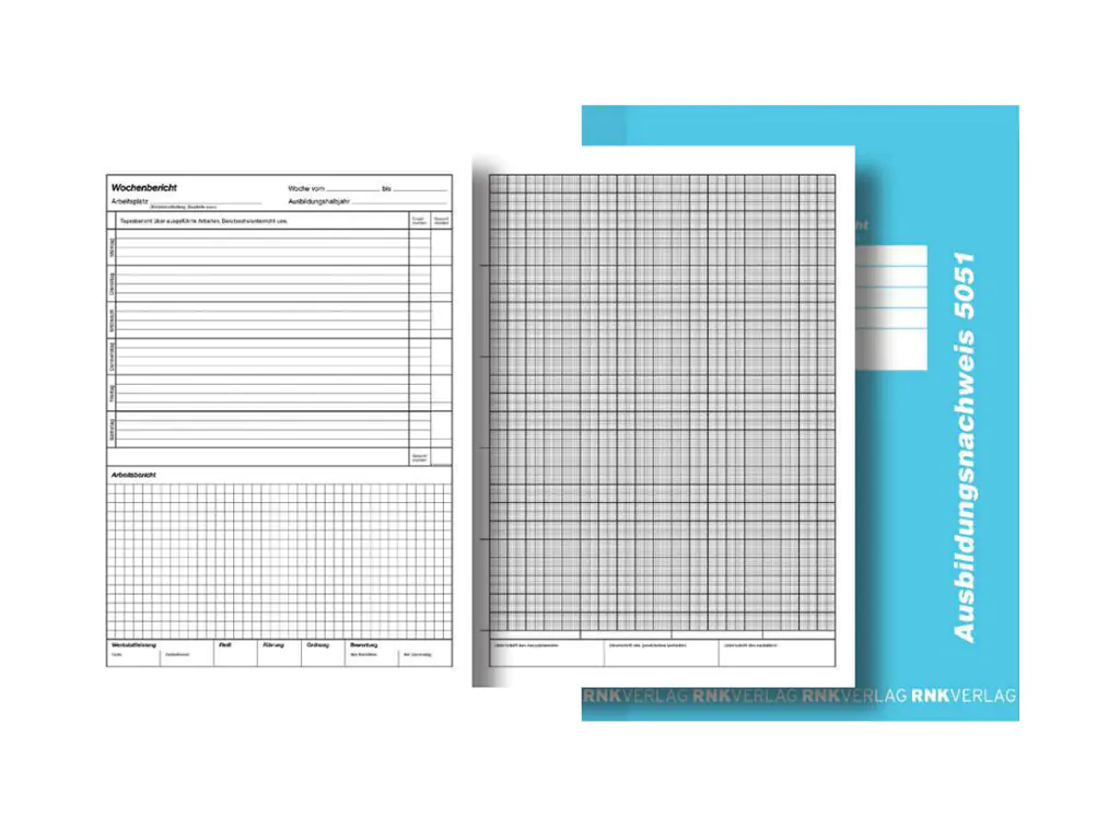 RNK RNKVERLAG - Schulungszertifikat - 1 Woche pro Seite - 60 Seiten - A4 (210 x 297 mm) 5051
