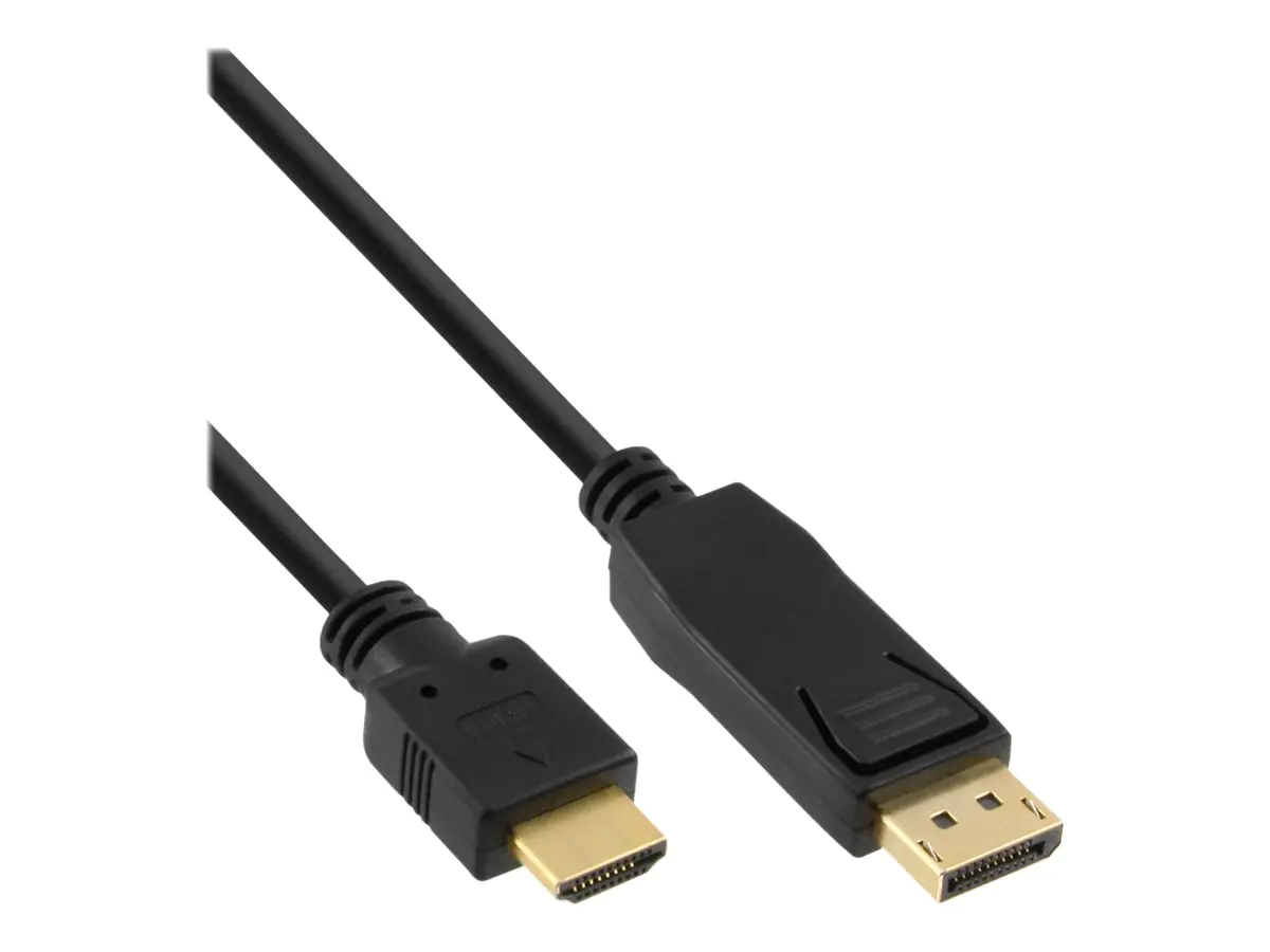 InLine - Adapterkabel - DisplayPort männlich zu HDMI männlich - 50 cm - Schwarz - 4K Unterstützung InLine - Adapterkabel - DisplayPort männlich zu HDMI männlich - 50 cm - Schwarz - 4K Unterstützung