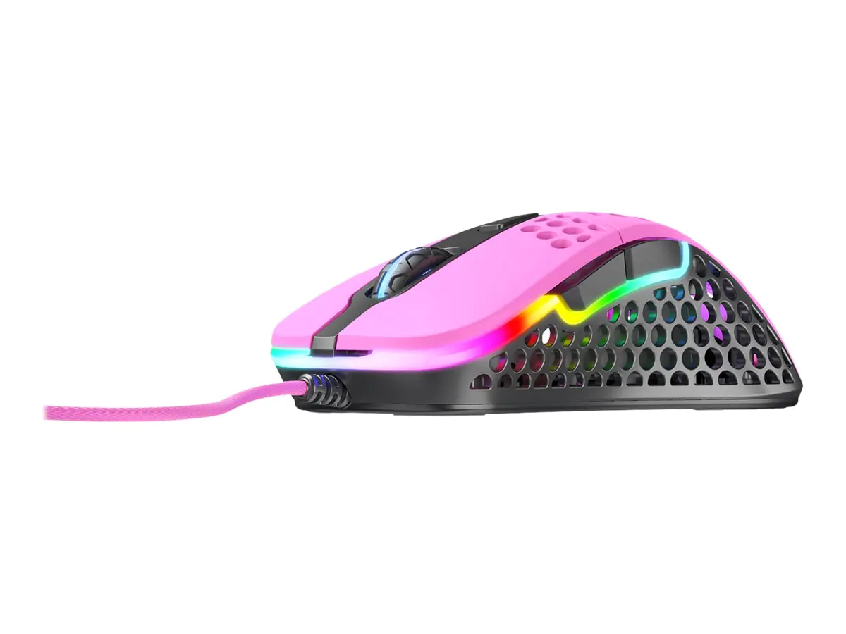 Xtrfy M4 RGB - Maus - Für Rechtshänder - optisch - kabelgebunden - USB - pink