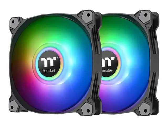 Thermaltake Pure Duo 14 ARGB Sync Radiator Fan - Gehäuselüfter - 140 mm - Schwarz (Packung mit 2)