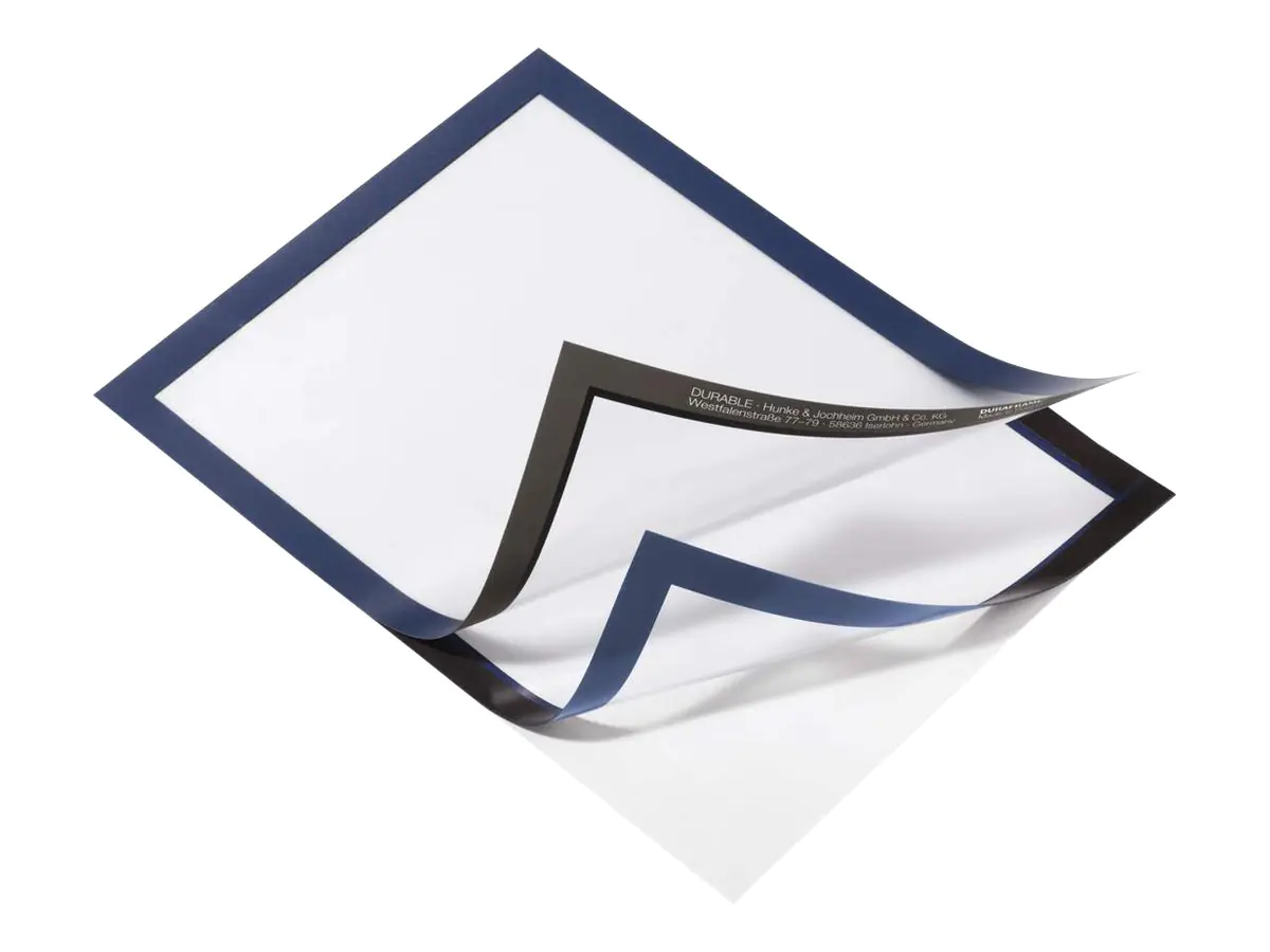 Durable DURAFRAME - Dokumentenhalterung - für A4 - doppelseitig - dunkelblau (Packung mit 2) 487207