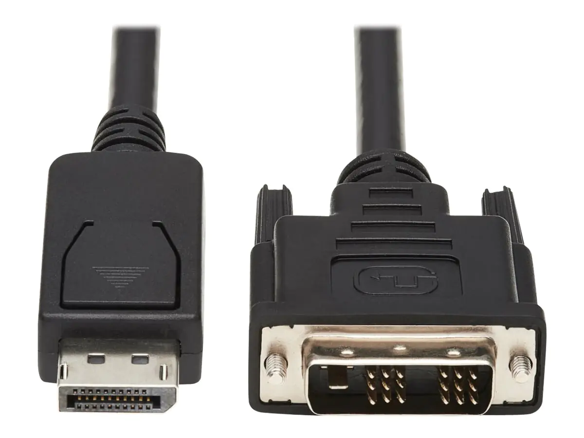 Eaton Tripp Lite Series Safe-IT DisplayPort to DVI Antibacterial Adapter Cable (DP to DVI-D Single Link M/M), 1080p 60 Hz, Black, 6 ft. (1.8 m) - Adapterkabel - Single Link - DisplayPort (M) eingerastet zu DVI-D (M) Verriegelung - DisplayPort 1.1/DisplayP